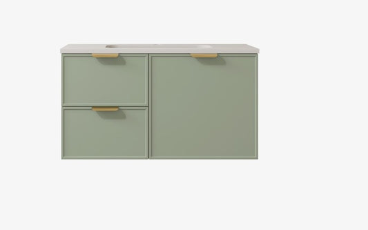 Madura Federation Wall Hung Cabinet Olive Green LK-FM94LW-OG