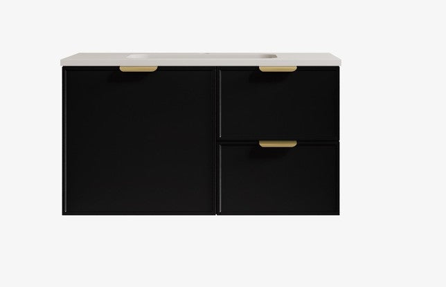 Madura Federation Wall Hung Cabinet Matte Black LK-FM94RW-MB