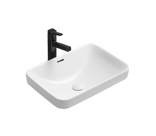Kliff Fine Ceramic Insert Basin with Overflow