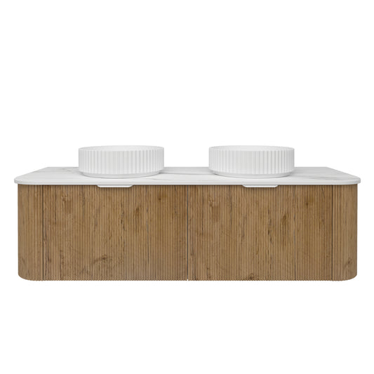 Agena  Fluted Wood Grain WH Vanities Prime Oak LK-MA1500W-PO