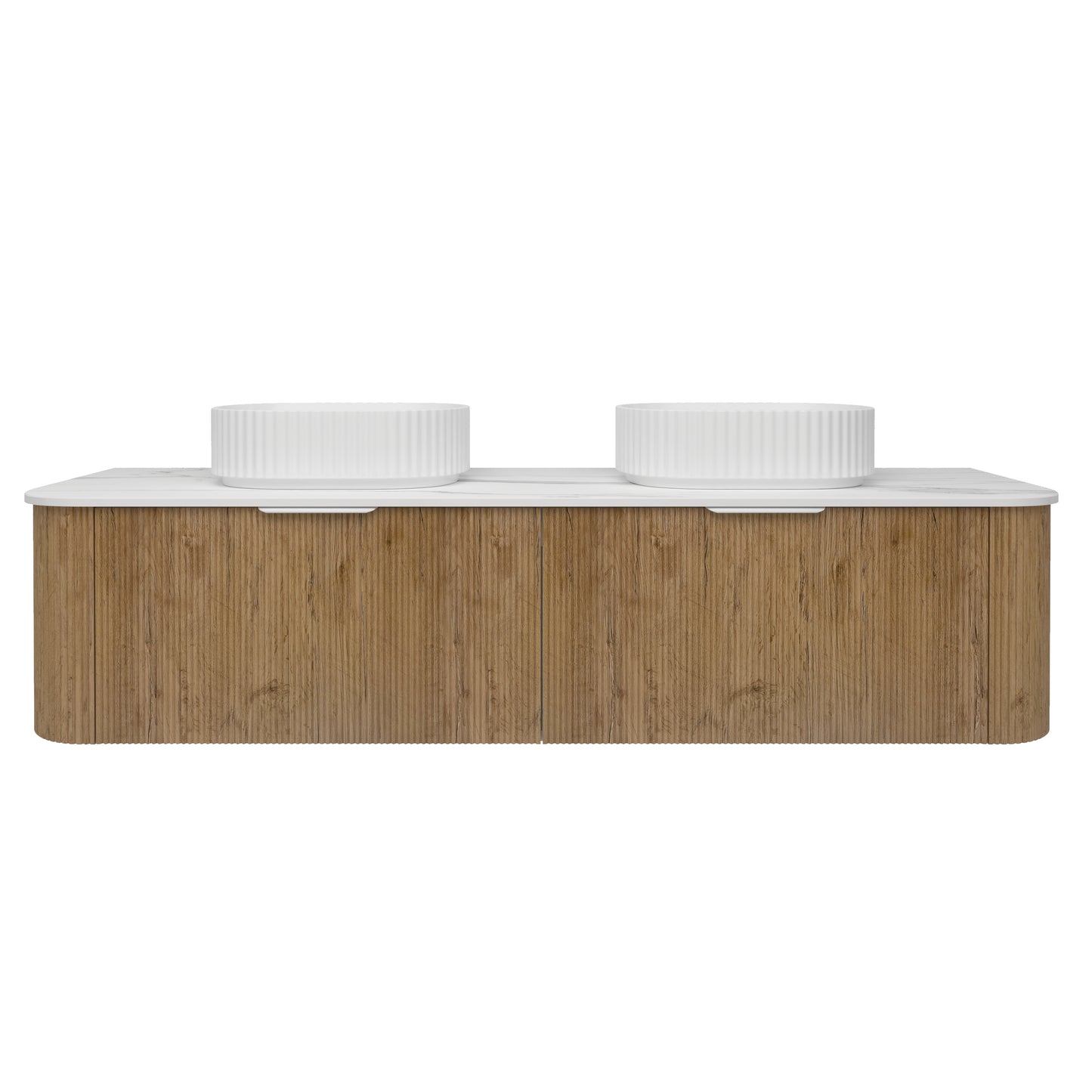 Agena  Fluted Wood Grain WH Vanities Prime Oak LK-MA1800W-PO