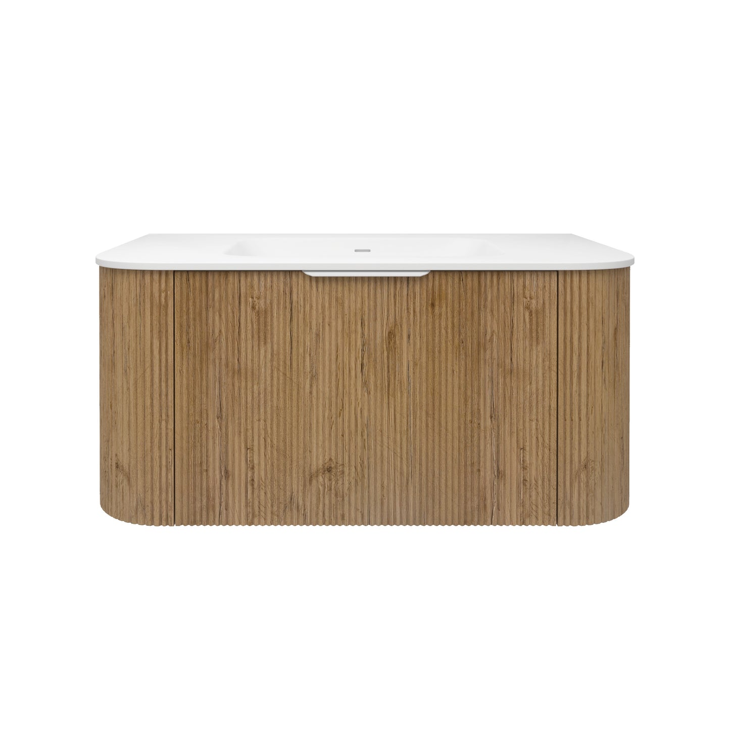 Agena Fluted Wood Grain WH Vanities Costal Oak LK-MA900W-PO