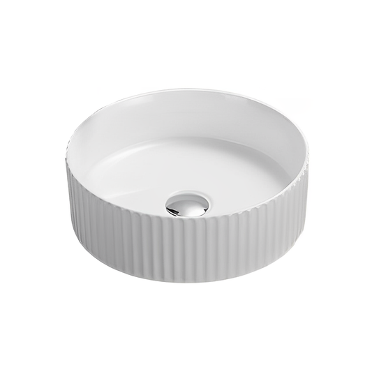 Olley Fine Ceramic Fluted Art Basin