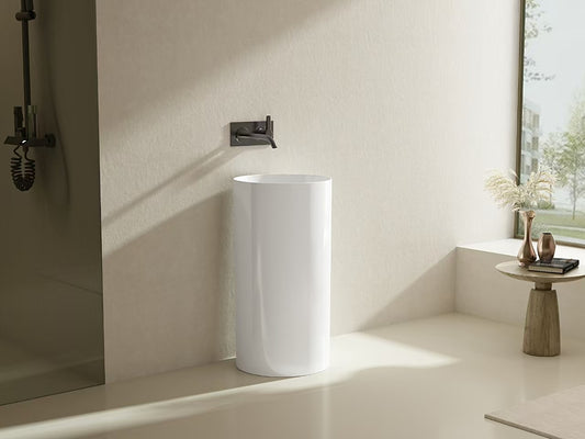 Ollia Free Standing Pedestal Art Basin