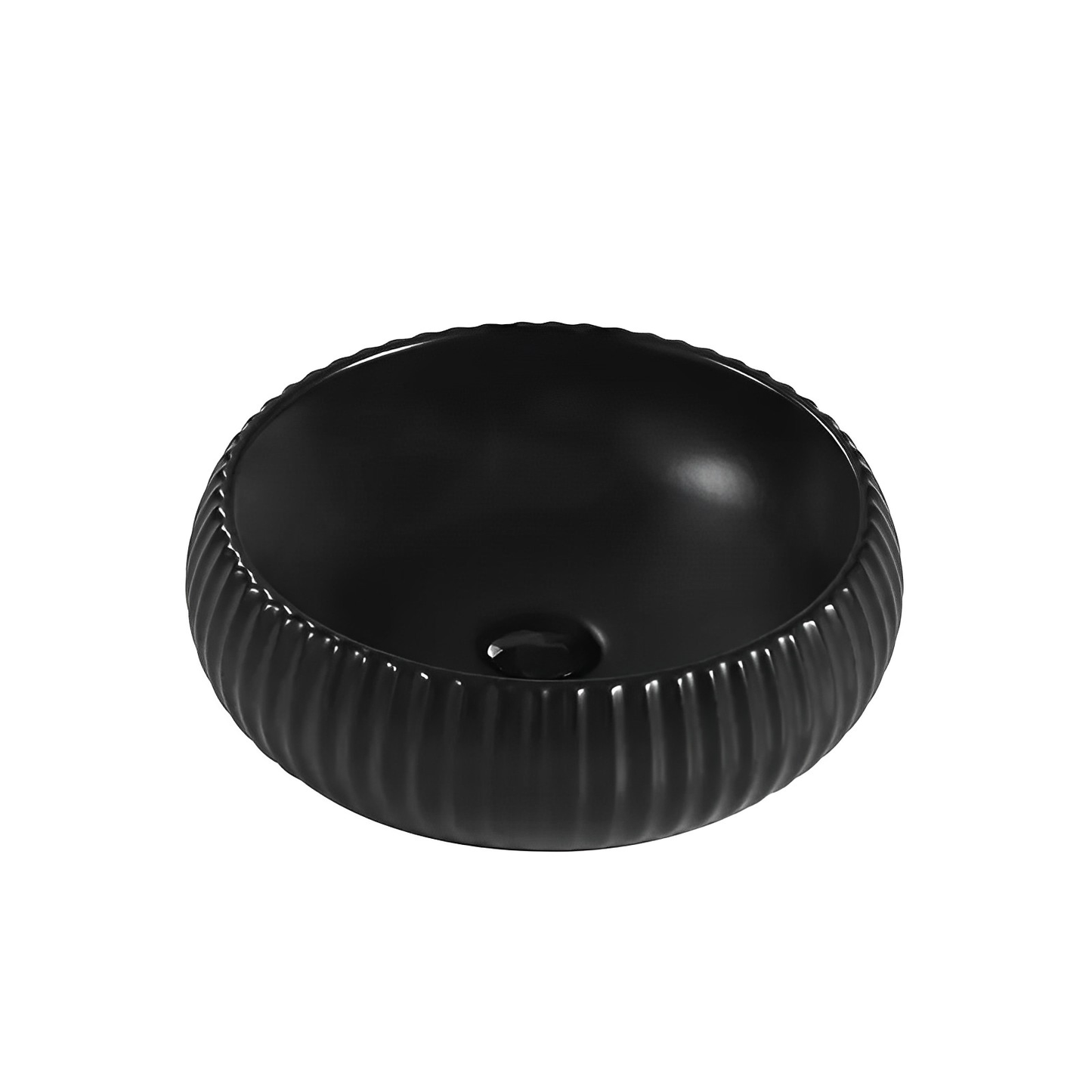 Oran Fine Ceramic Fluted Art Basin