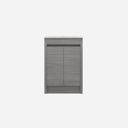 Pako Free Standing Vanity PVC Woodgrain Oak Flat-pack