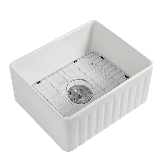 Rocca Fine Fireclay Farm House Buttler Sink 610mm x 459mm x 254mm