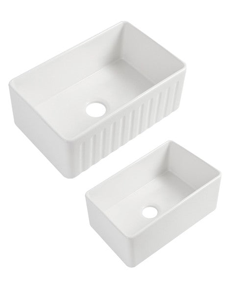Rocca Fine Fireclay Farm House Buttler Sink 760mm x 459mm x 254mm