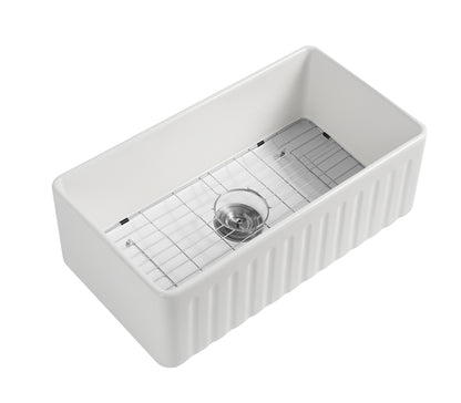 Rocca Fine Fireclay Farm House Buttler Sink 835mm x 459mm x 254mm