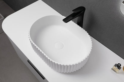 Ellips Fluted Solid Surface Above Counter Basin
