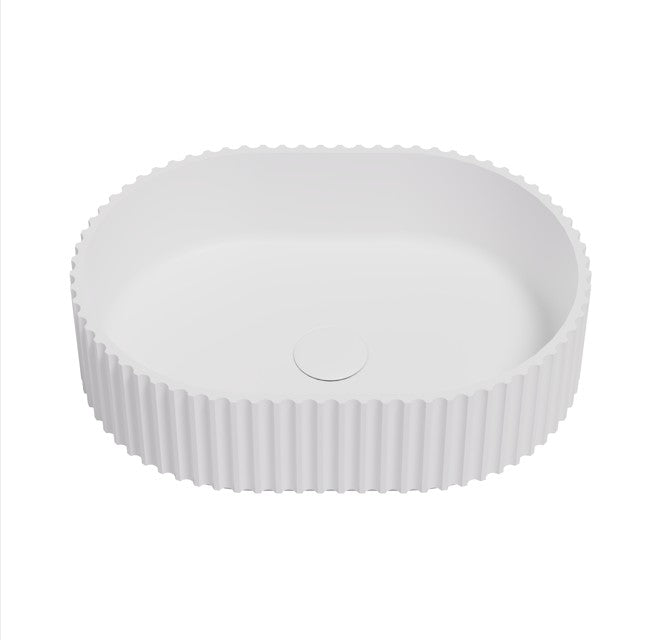Ellips Fluted Solid Surface Above Counter Basin