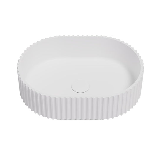 Ellips Fluted Solid Surface Above Counter Basin