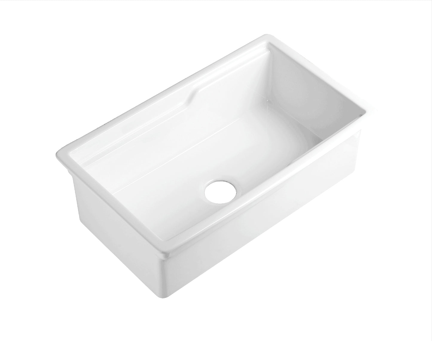 Vorona Fireclay Inset/Undermount Sink 813mm x 483mm x 255mm