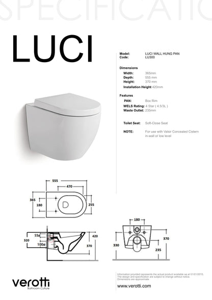 LUCI WALL HUNG PAN