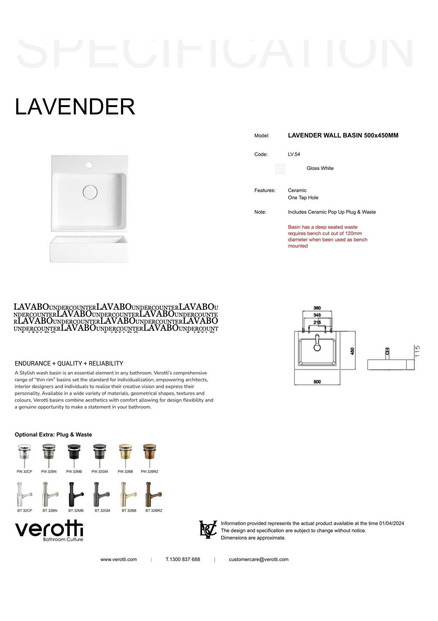 LAVENDER (W500, D450, H115)