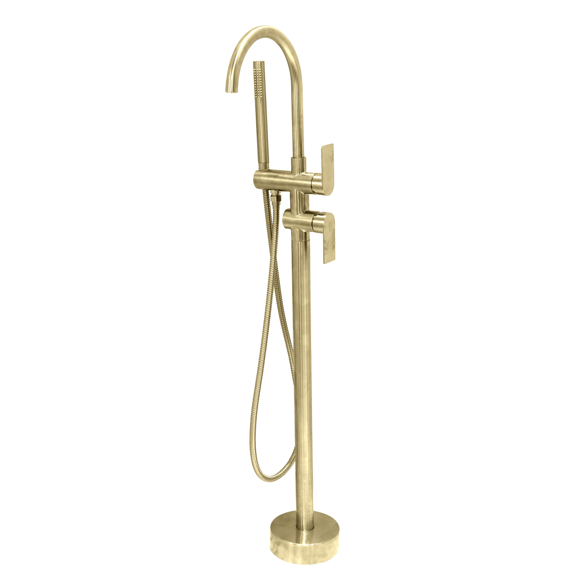 Luci Inox Freestanding Bath Filler w/ Hand Shower & Diverter