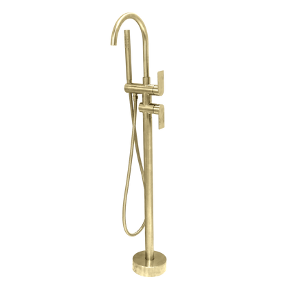 Luci Inox Freestanding Bath Filler w/ Hand Shower & Diverter