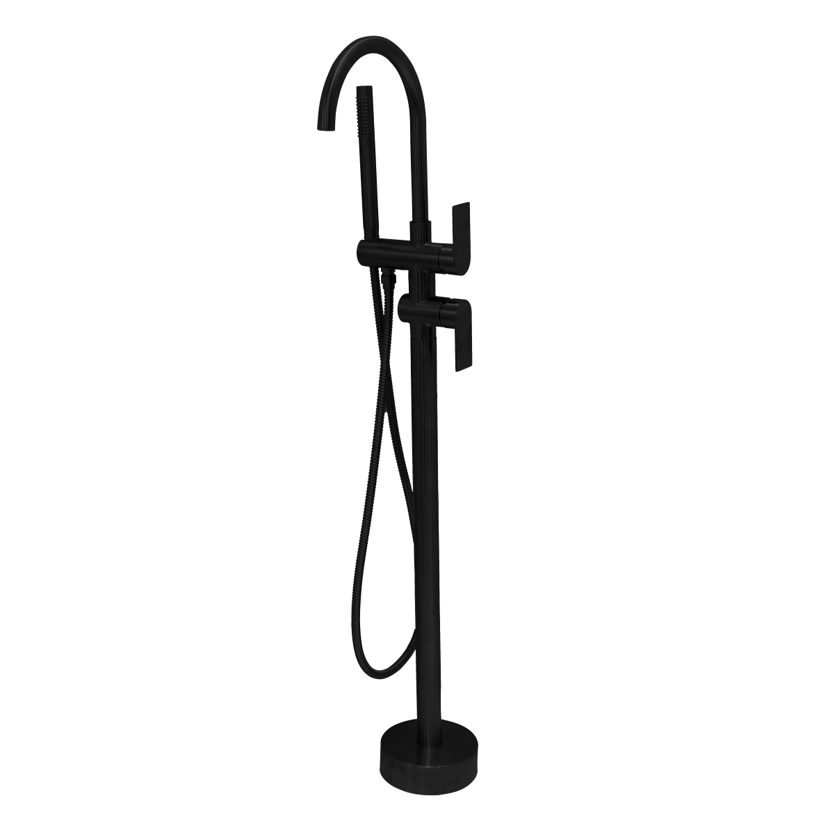 Luci Inox Freestanding Bath Filler w/ Hand Shower & Diverter