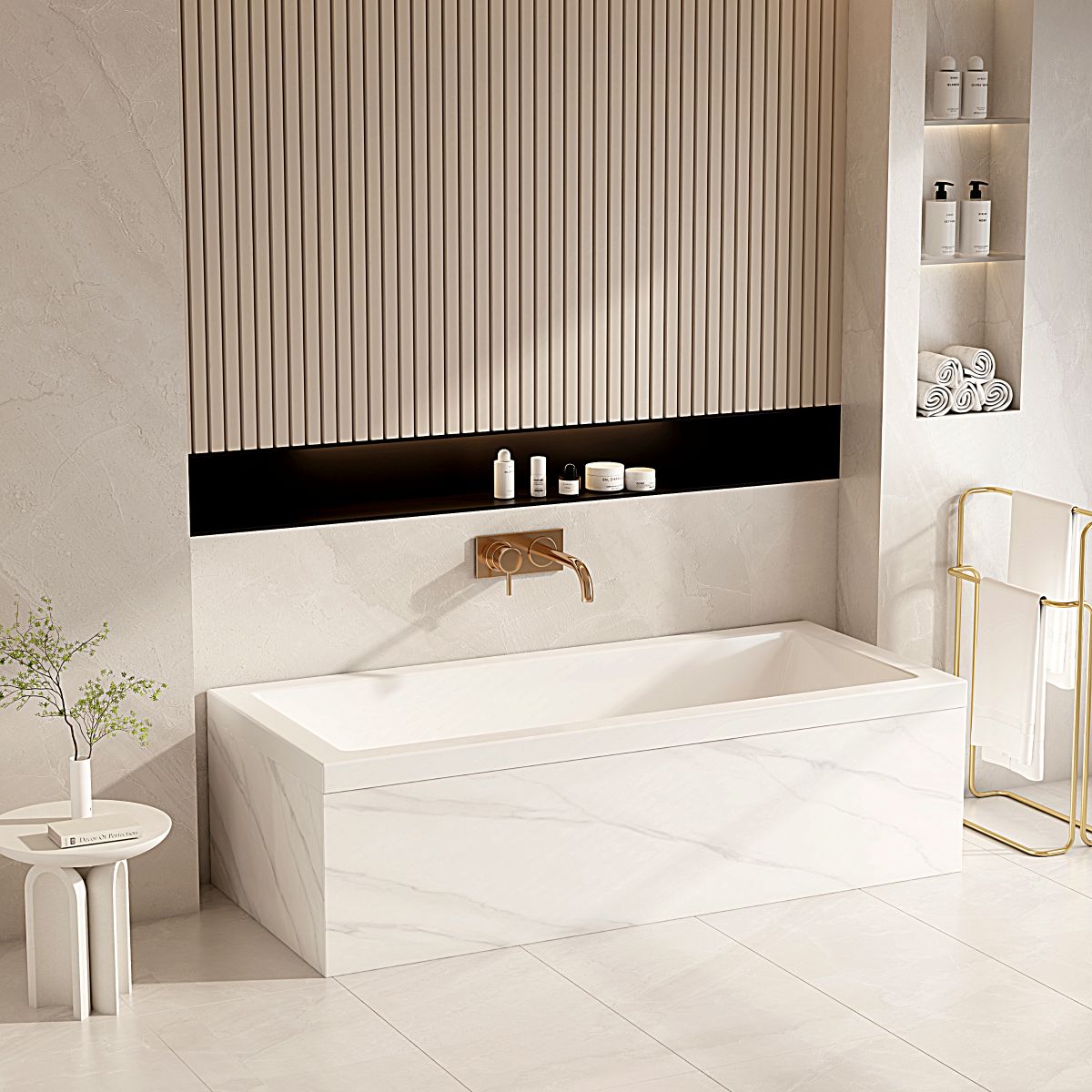 Mira Insert & Island Bathtub - Gloss White 1500mm, 1700mm