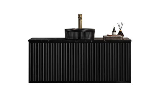 Kliff Modern Wall Hung PVC Cabinet Matte Black LK-MK1200W-MB