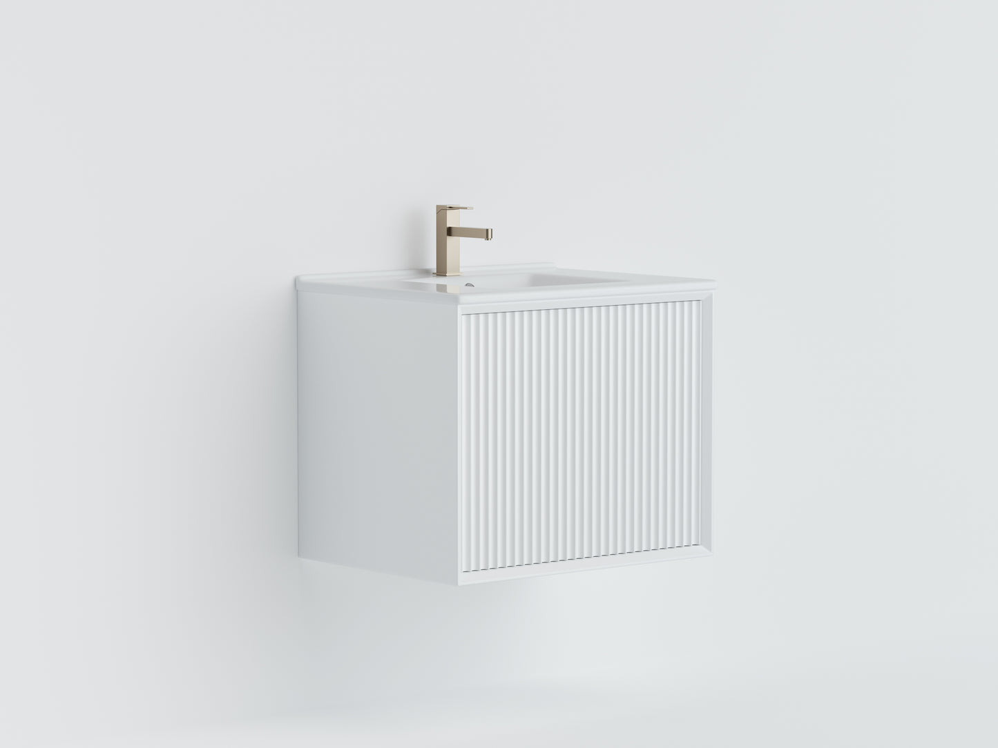 Kliff Modern Wall Hung PVC Cabinet Matte White LK-MK600W-MW