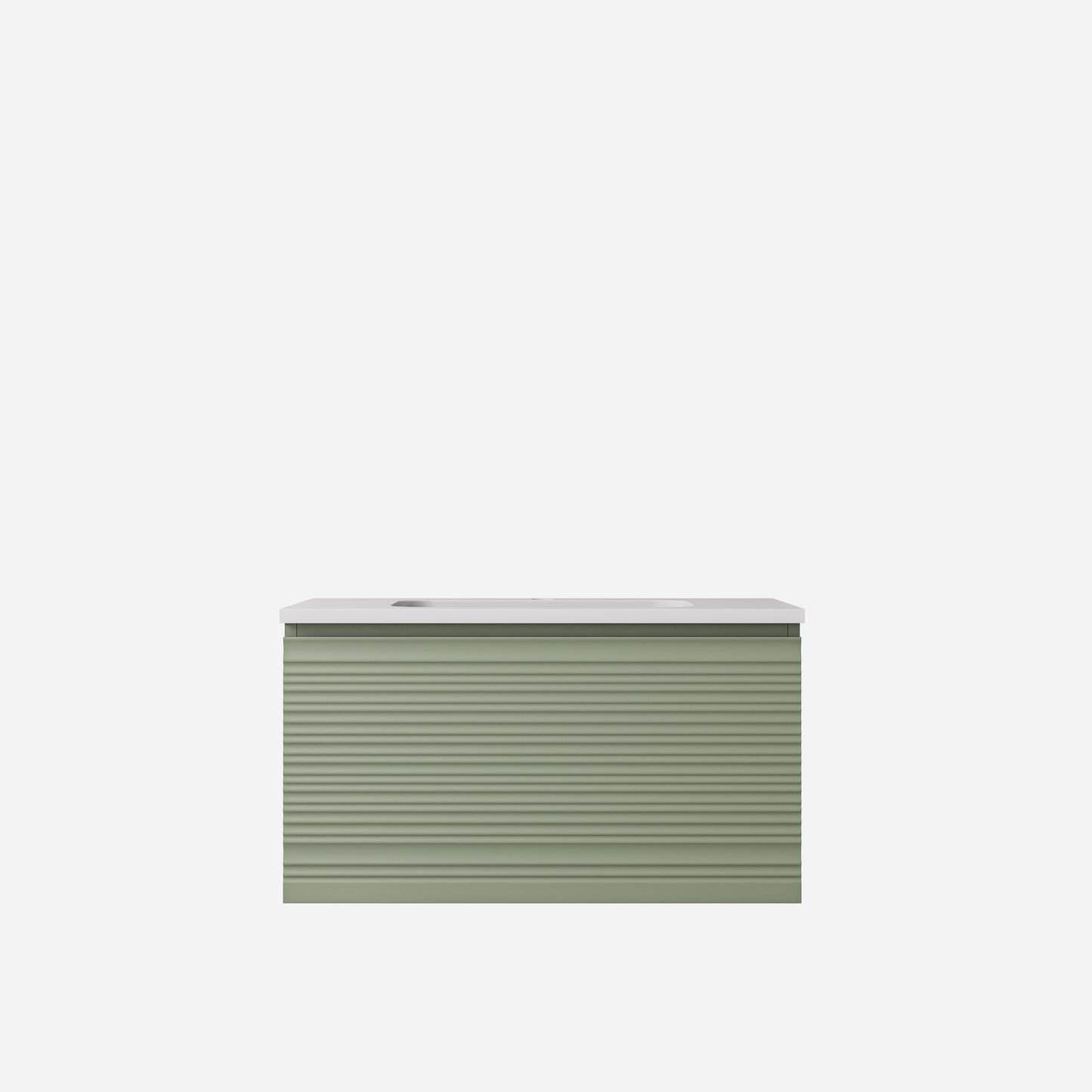 Sedona Olive Green Fluted Wall Hung PVC Cabinet LK-MS900W-OG