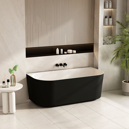 Musen Ultra-Thin Back-to-Wall Bathtub - Gloss White 1400mm, 1500mm, 1700mm