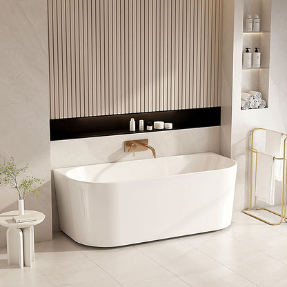 Musen Ultra-Thin Back-to-Wall Bathtub - Gloss White 1400mm, 1500mm, 1700mm