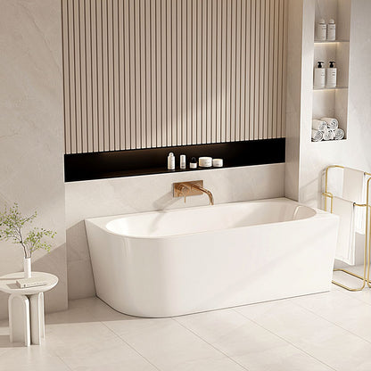 Nova Ultra-Thin Corner Bathtub - Gloss White 1400mm, 1500mm, 1700mm