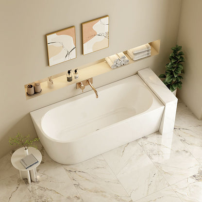 Nova Ultra-Thin Corner Bathtub - Gloss White 1400mm, 1500mm, 1700mm