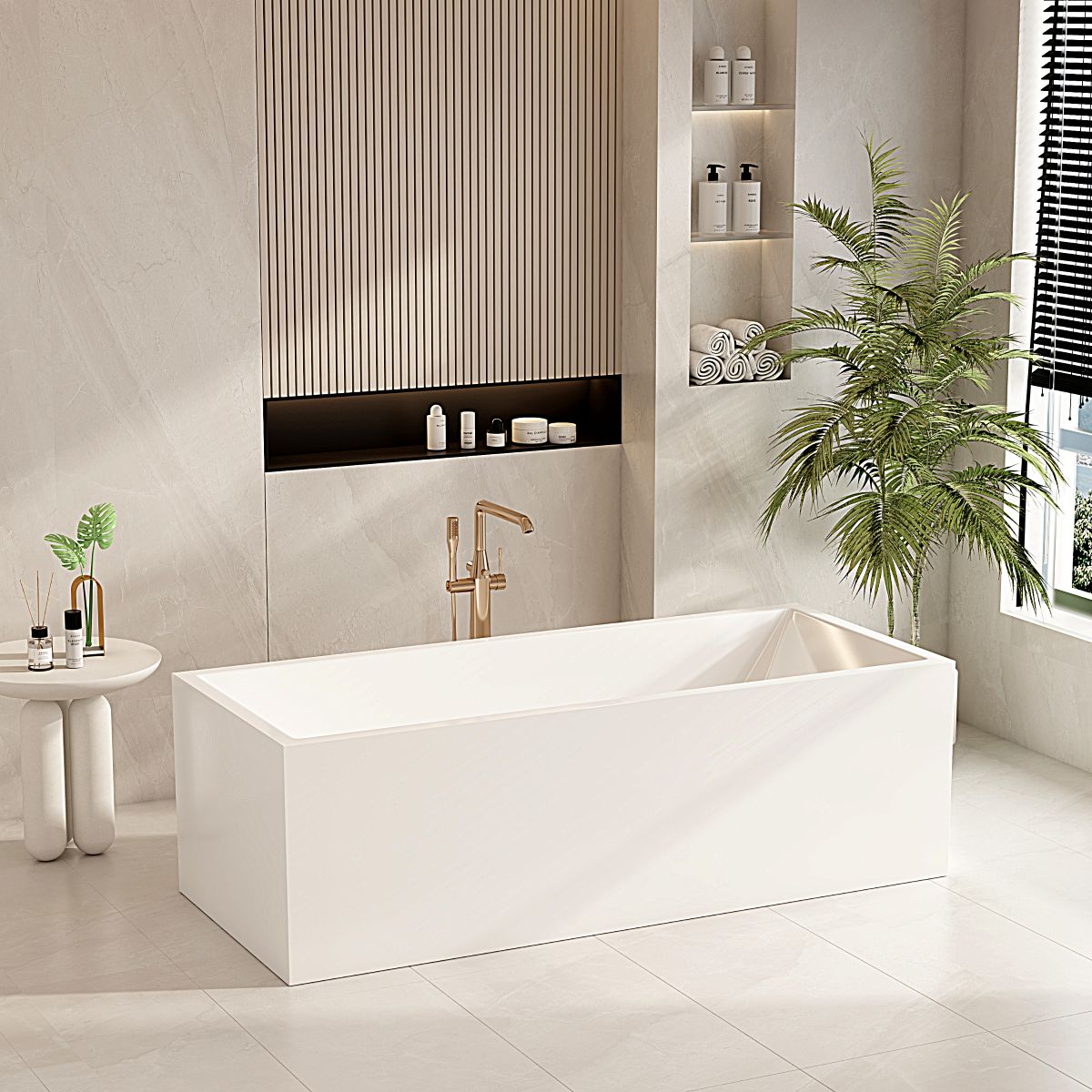 Orta Multi-Fit Freestanding Bathtub - Gloss White 1300mm, 1400mm, 1500mm, 1700mm