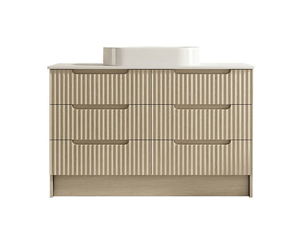 Fluted Rhea 1200mm Freestanding Cabinet - Natural Oak