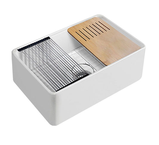 Orta  Fine Fireclay Farmhouse Sink With Work Station 760mm x 508mm x 254mm