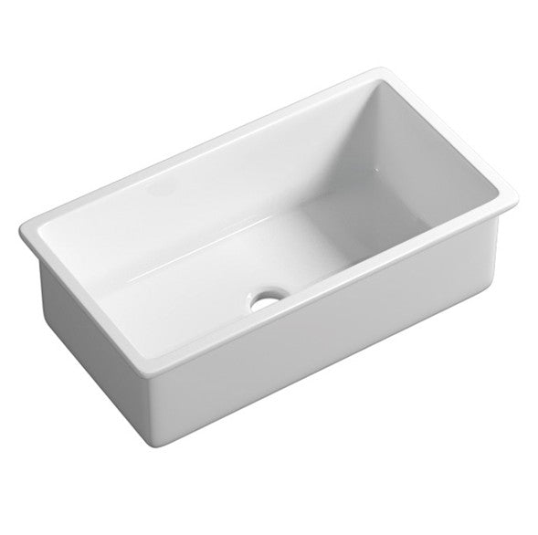 Procida Fireclay Inset/Undermount Sink 813mm x 483mm x 254mm