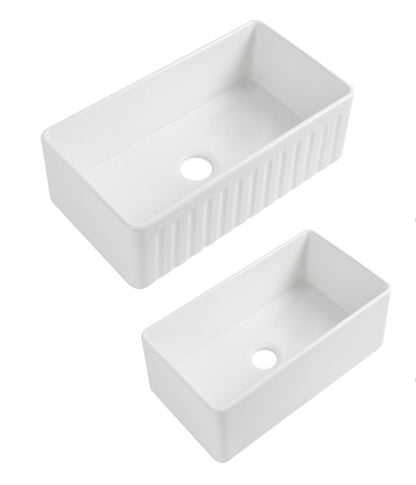 Rocca Fine Fireclay Farm House Buttler Sink 835mm x 459mm x 254mm