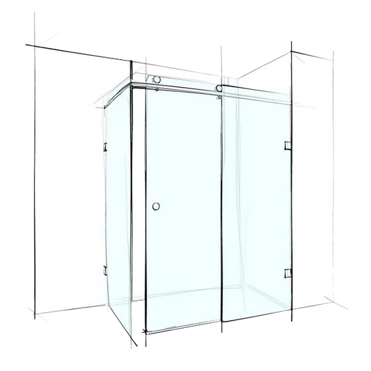 Custom Frameless Sliding Square Corner Set-In