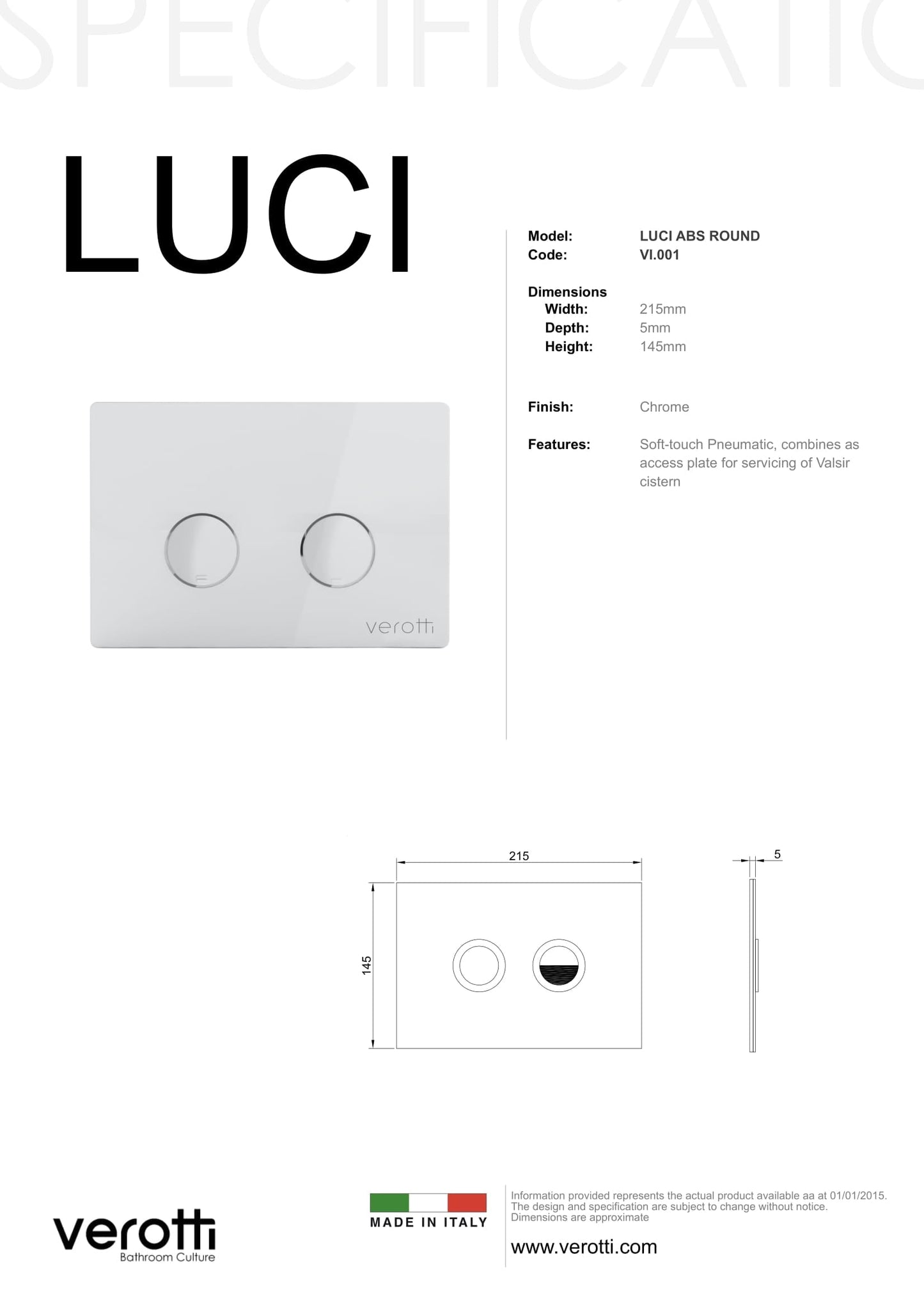 ROUND ABS PUSHPLATE