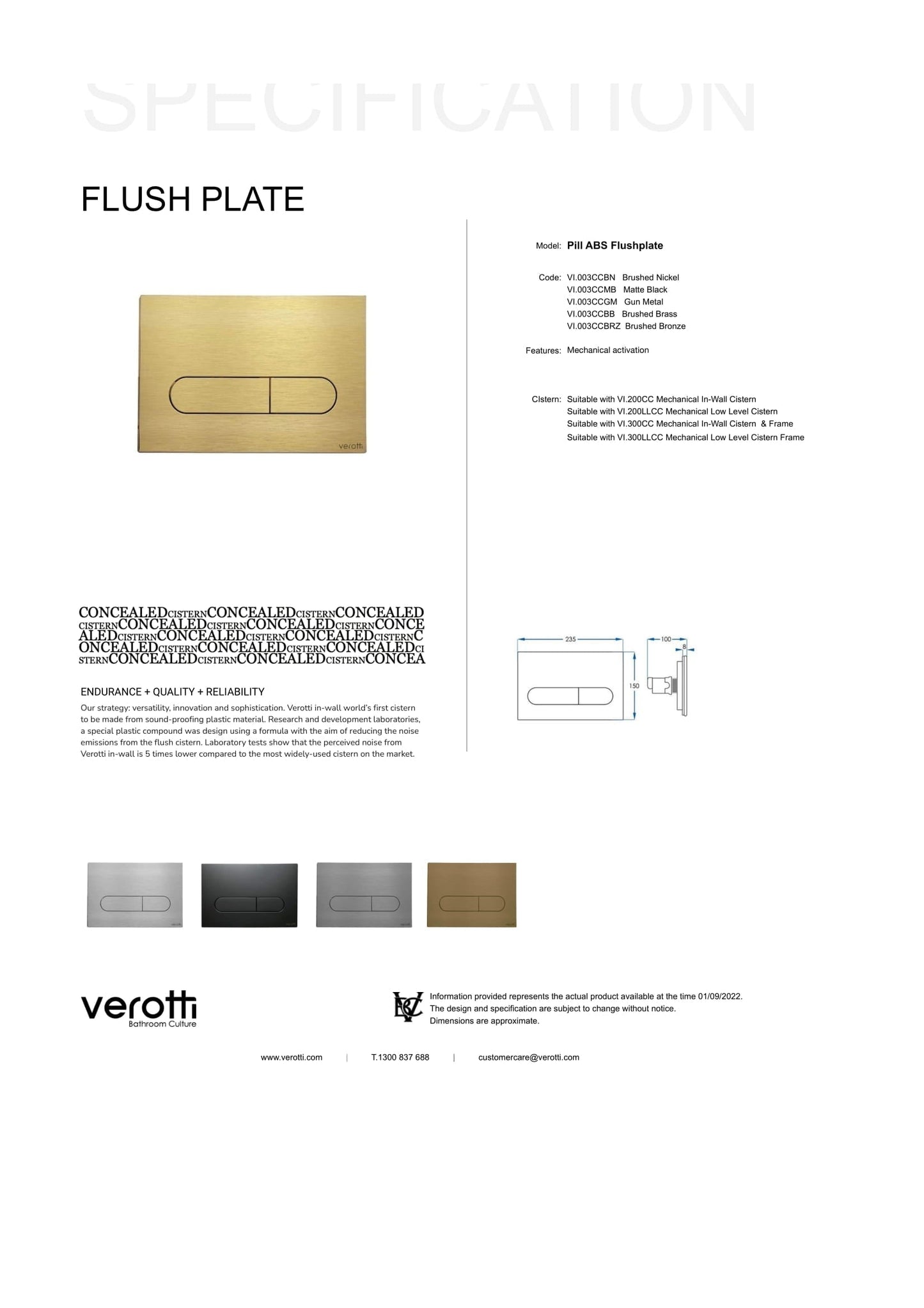 LUCI FLOOR MOUNTED IN-WALL TOILET SUITE PACKAGE