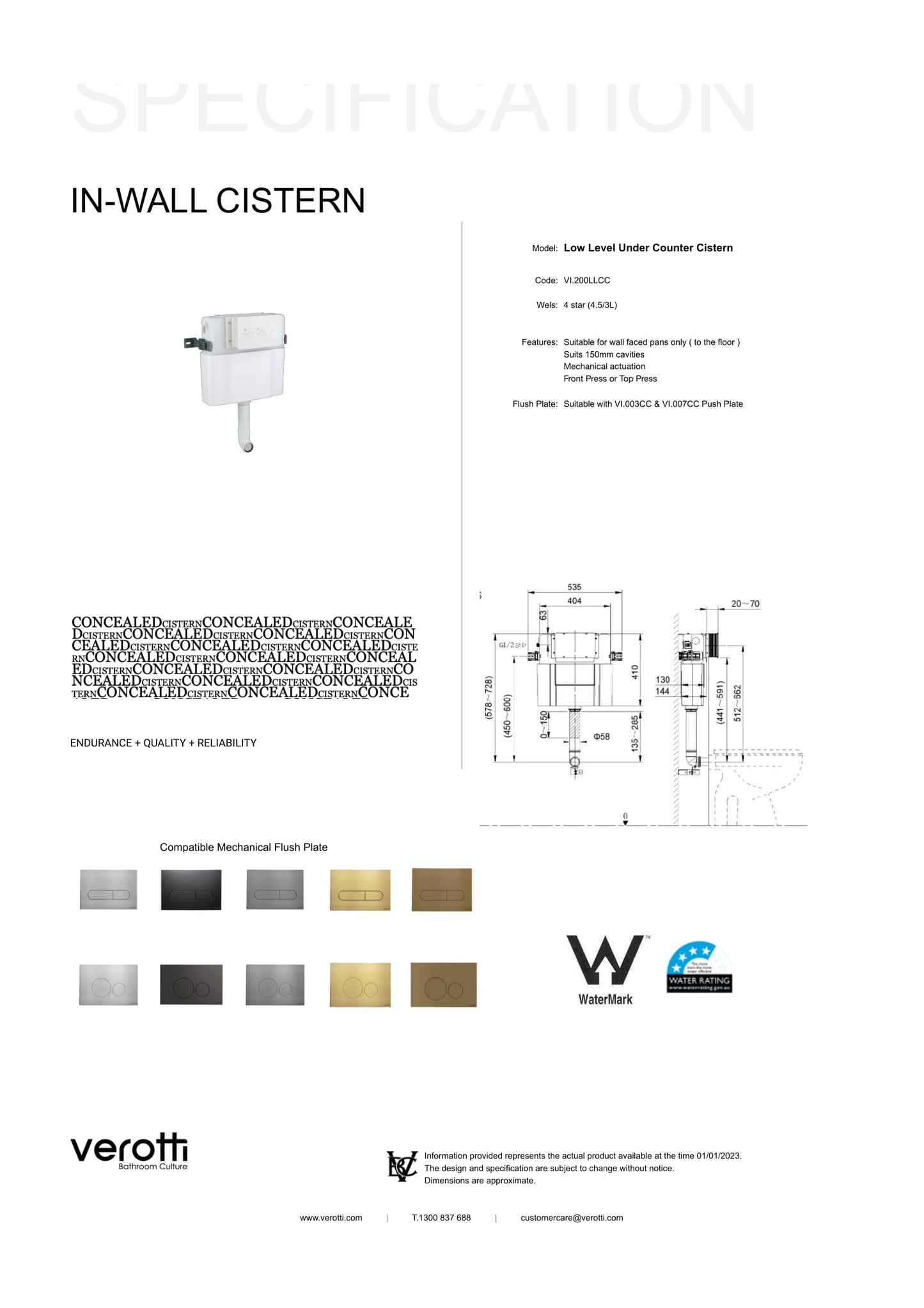 CITY LIFE ABS | CIRCLE + IN-WALL CISTERN