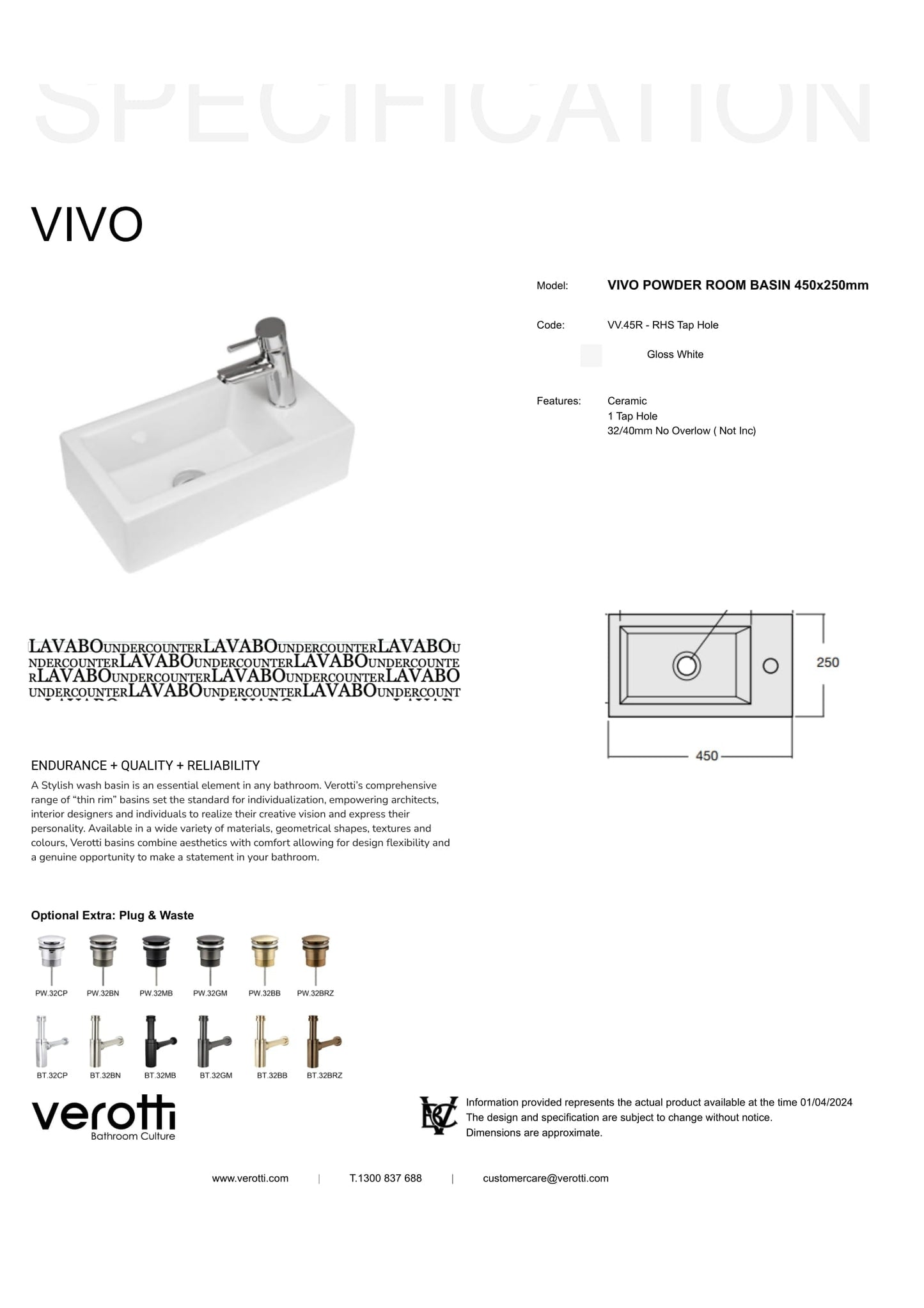 VIVO (W450, D250, H120)