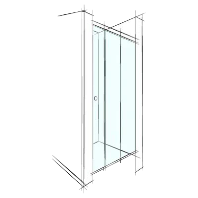 Xpace Custom Frameless Sliding Wall-To-Wall (3 Panels)