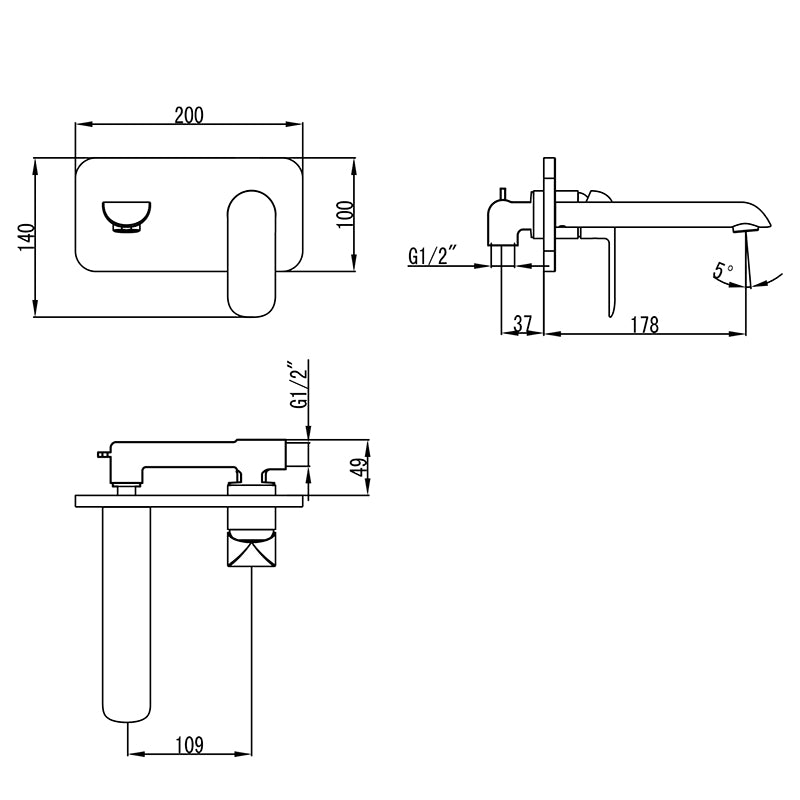 Kara Wall Mixer Basin