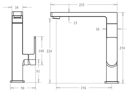 Ceram Sink Mixer Lux