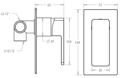 Ceram Wall Mixer