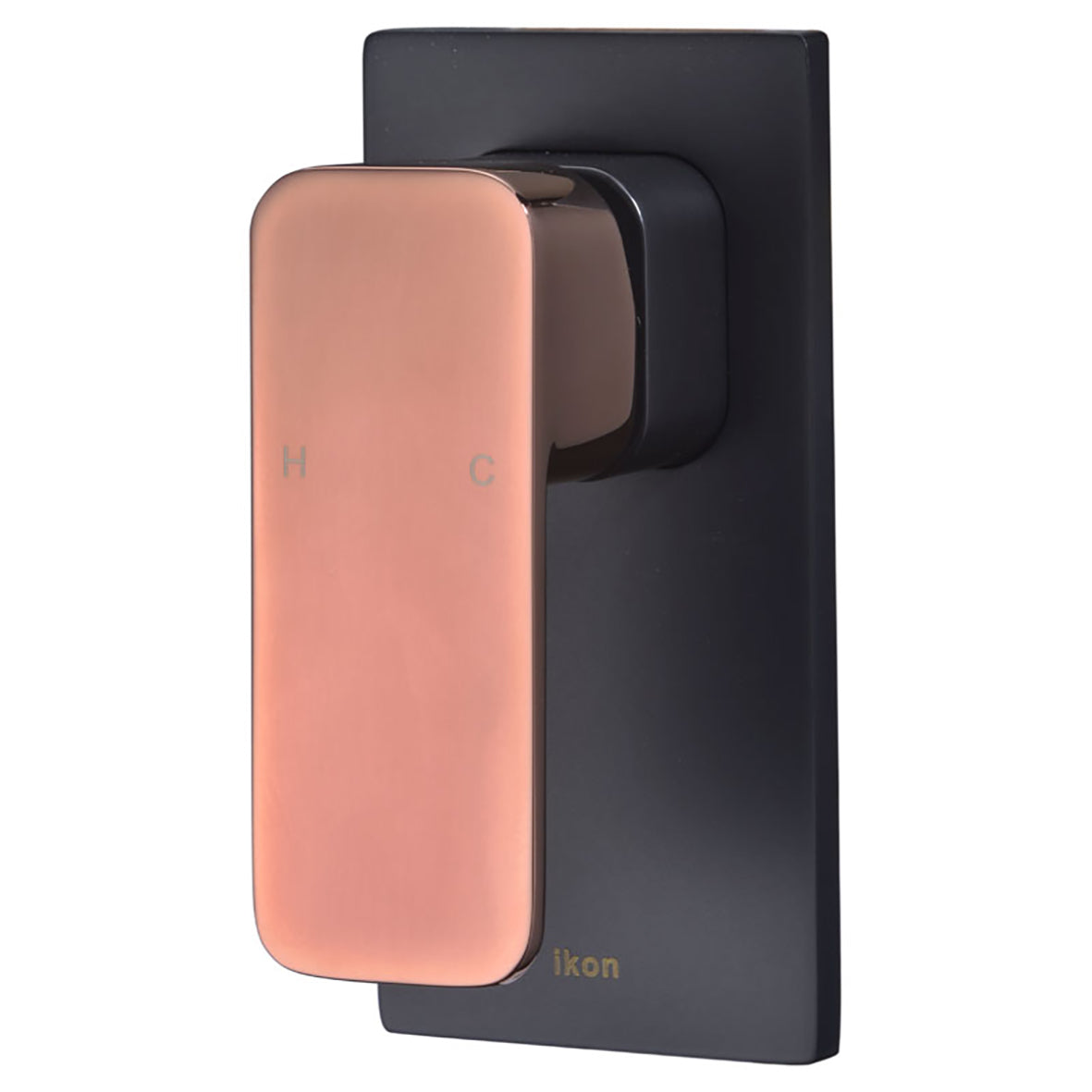 Seto Wall Mixer Matte Black / Rose Gold Handle