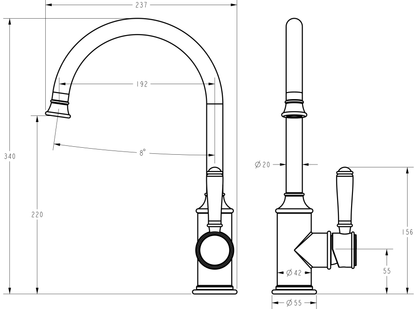 Clasico Sink Mixer Gooseneck