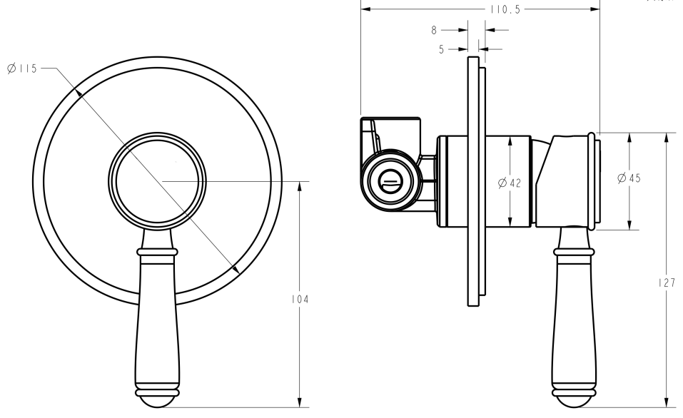 Clasico Wall Mixer