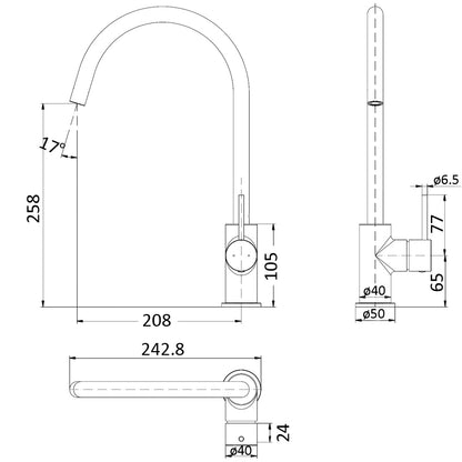 Hali Sink Mixer Gooseneck