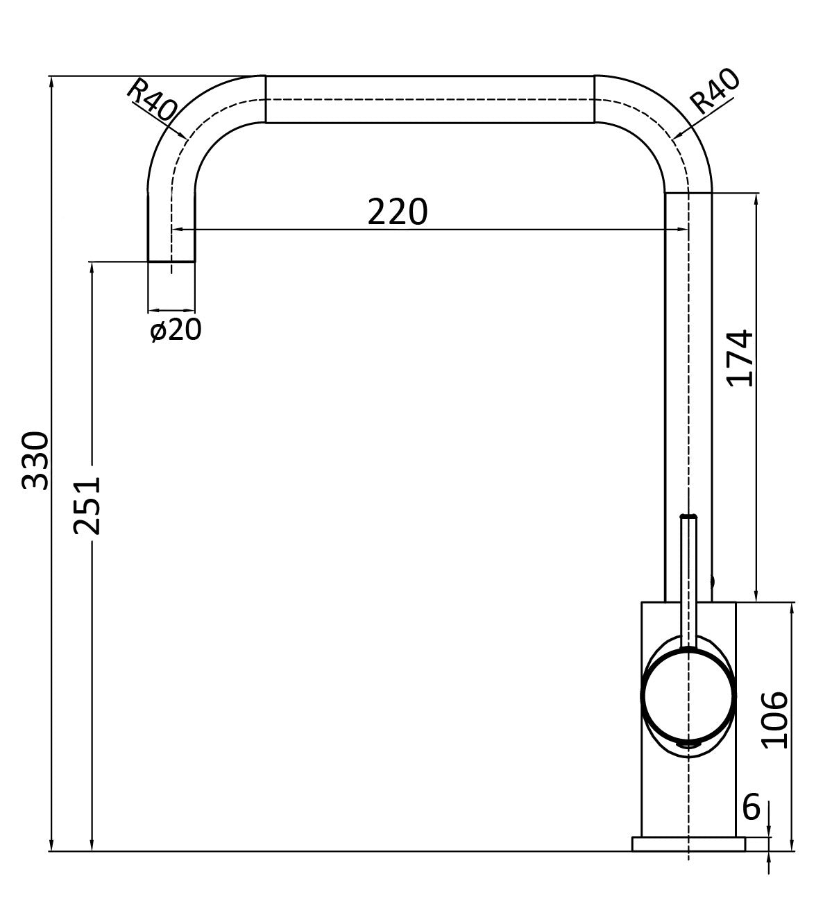 Hali Sink Mixer Squareneck
